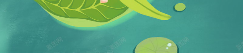 旅游插画风格处暑节气海报psd设计背景_新图网 https://ixintu.com 二十四节气海报 处暑 夏季 女孩 手绘 绿色 节气 荷叶