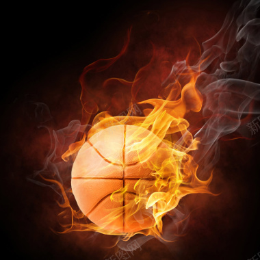 篮球火烧效果背景