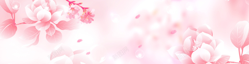 粉红色花朵花瓣背景psd设计背景_新图网 https://ixintu.com 梦幻 浪漫 海报banner 粉红 花朵 花瓣