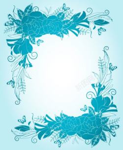 蓝色花纹背是图片蓝色花纹背景高清图片