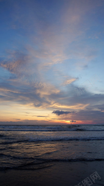 海边夕阳海景H5背景背景