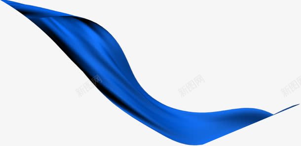 有质感的蓝色舞动丝带png免抠素材_新图网 https://ixintu.com 丝带 舞动 蓝色 质感