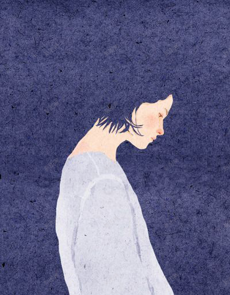 个性人物海报psd设计背景_新图网 https://ixintu.com 人物 低头 卡通 孤独 手绘 文艺 模糊 深色调