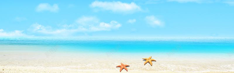 海边暑假期背景psd_新图网 https://ixintu.com 大海 摄影 沙滩 海报banner 清凉 风景