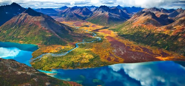 山峰河流自然风光背景jpg设计背景_新图网 https://ixintu.com 山峰 河流 自然风光