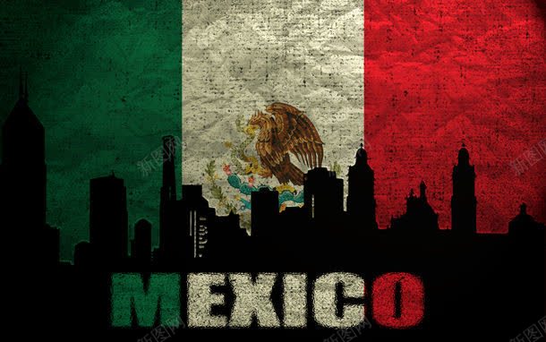 墨西哥国旗jpg设计背景_新图网 https://ixintu.com 其它类别 国旗 国旗图案 图片素材 城市剪影 墨西哥 墨西哥国旗图片 墨西哥国旗图片素材下载 旗帜 背景花边