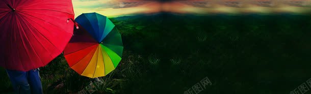 深色雨伞唯美背景bannerjpg设计背景_新图网 https://ixintu.com banner 唯美 深色 背景 雨伞