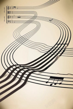 波浪钢琴夏季音乐节海报高清图片