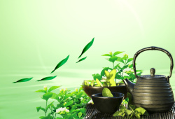 茶广告牌茶海报背景高清图片