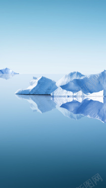 海水冰山H5背景摄影图片