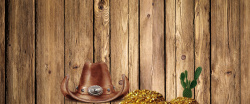 牛仔帽西部牛仔风格木质背景高清图片