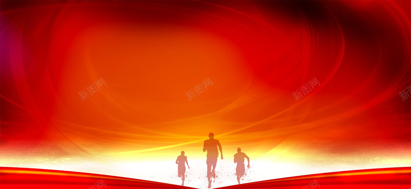 运动装备背景psd设计背景_新图网 https://ixintu.com 中国风 海报banner 红色 跑步 运动 运动设备背景