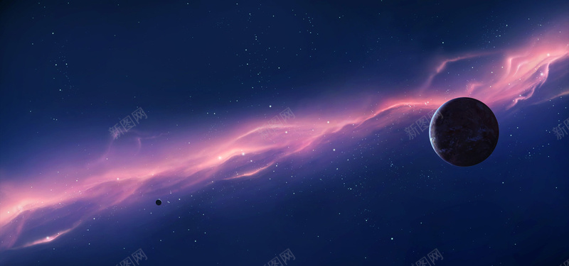 炫彩银河系背景图背景