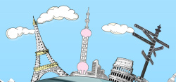 各国名胜环球旅游建筑背景高清图片