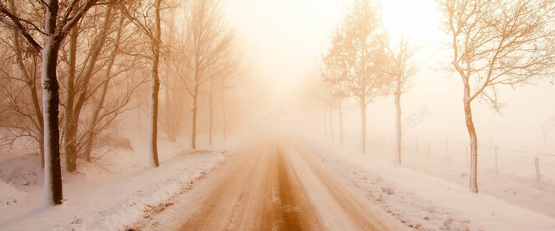 冬季暖阳透视道路淘宝背景摄影图片