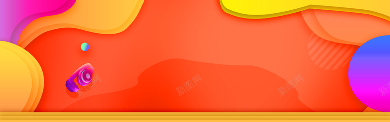 电商促销海报bannerpsd_新图网 https://ixintu.com banner psd 模板 橙色背景 渐变 电商促销海报 紫色 黄色