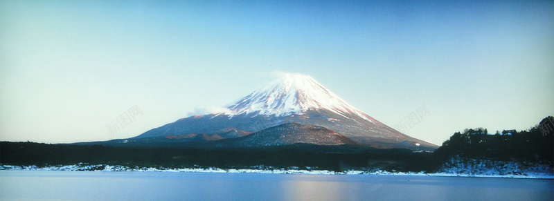 雪山富士山山峰海报背景背景