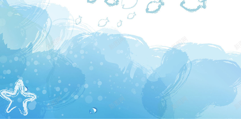 蓝色手绘海底世界H5背景jpg设计背景_新图网 https://ixintu.com H5背景素材 儿童宣传 手绘 梦幻 海底世界 童趣 简约 蓝色