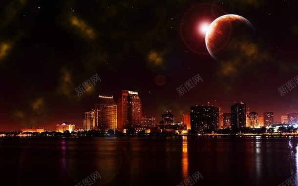 血夜下的都市海报背景jpg设计背景_新图网 https://ixintu.com 海报 背景 都市