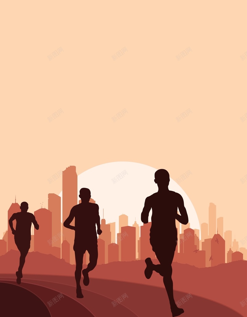矢量城市运动跑步背景jpg设计背景_新图网 https://ixintu.com 城市 橙色 比赛 海报 矢量 背景 跑步 运动 锻炼 长跑 马拉松