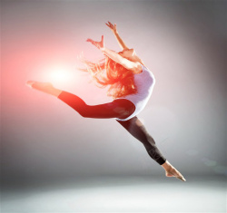 跳跃的女子体操运动培训海报背景高清图片