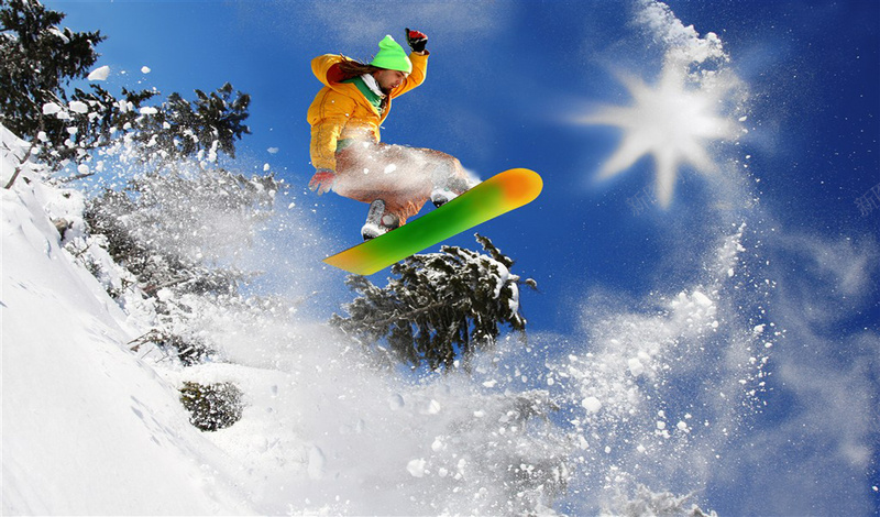 冬日滑雪的运动员游乐场海报psd设计背景_新图网 https://ixintu.com 体育运动 摄影 极限运动 滑雪 滑雪运动 滑雪运动员 雪山 雪景 风景