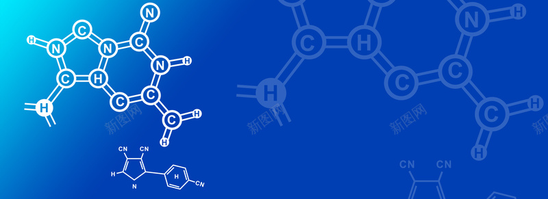 分子结构图psd设计背景_新图网 https://ixintu.com 分子结构图 化学 医疗 商务 海报banner 生物 科幻 科技