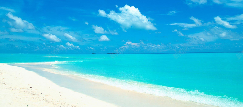 碧海蓝天沙滩背景摄影图片