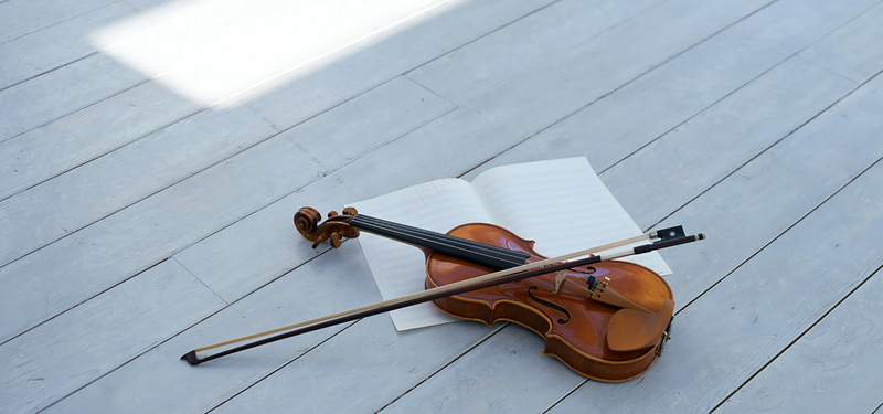 音乐小提琴乐器背景摄影图片