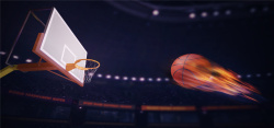 火焰蓝球创意投篮运动背景高清图片
