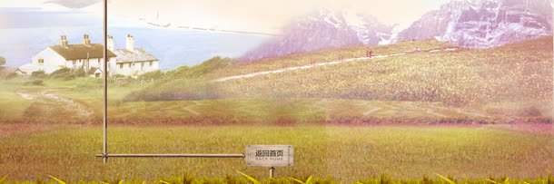 乡村草地banner背景