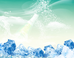 雪花啤酒广告雪花啤酒精制罐装宣传创意广告高清图片
