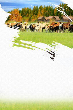 内蒙古旅游海报背景背景