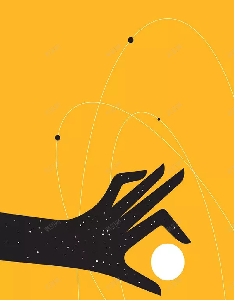个性宣传海报psd设计背景_新图网 https://ixintu.com 个性 创意 大气 太阳 宣传 手 质感 黄色调 黑白