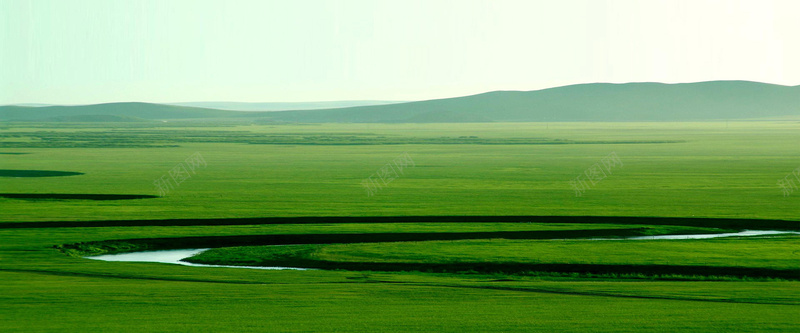 绿色草原河流背景jpg_新图网 https://ixintu.com 摄影 河流 海报banner 绿色 草原 风景