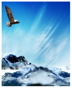 创意企雪域苍鹰企业文化勉励海报高清图片