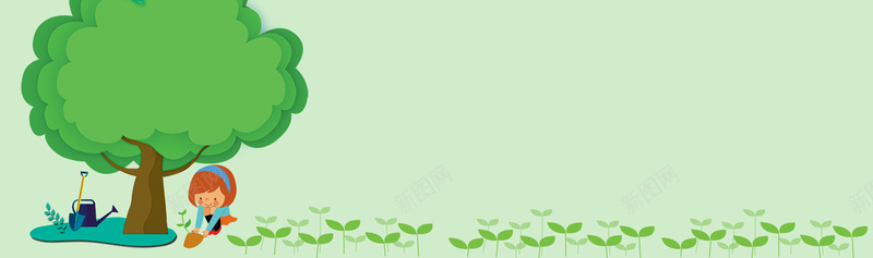 大树绿芽绿色植树psd设计背景_新图网 https://ixintu.com 卡通儿童 大树 扁平 手绘 植树节 海报背景 清新 绿色 绿芽