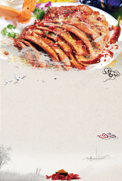 火锅壁画美食海报背景高清图片