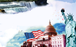 芝加哥海报美国旅游海报背景高清图片