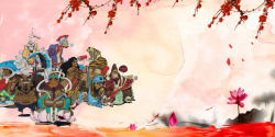 水浒传海报文化瑰宝四大名著水浒传展板背景高清图片