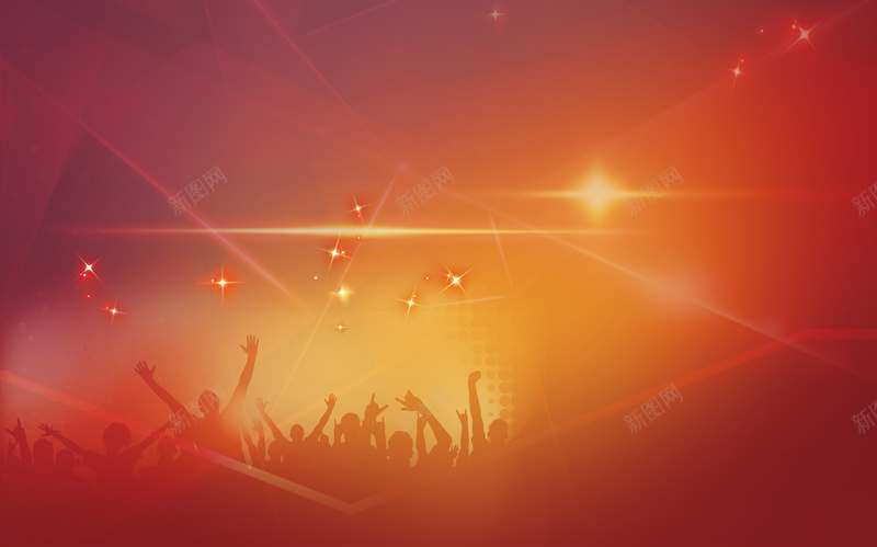 舞池中的狂欢者背景psd设计背景_新图网 https://ixintu.com 开心 激情 狂欢 红色 舞台 跳舞