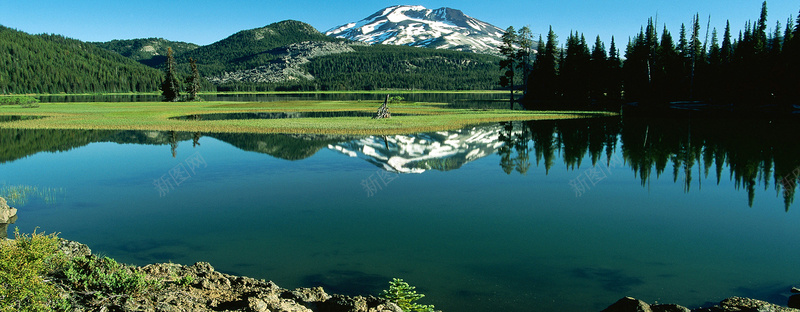 风景背景psd_新图网 https://ixintu.com 唯美 大气 摄影 海报banner 雪山 青山绿水 风景