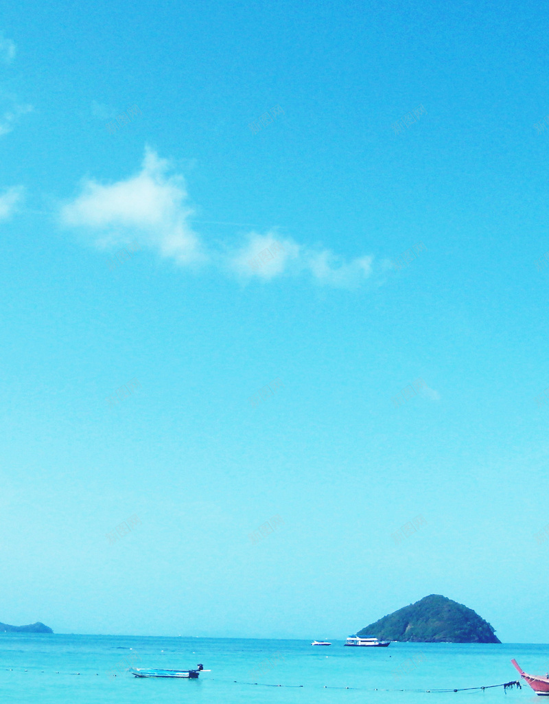 唯美摄影H5背景jpg_新图网 https://ixintu.com H5 h5 大海 天空 摄影 沙滩 白云 蓝色 风景