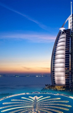 迪拜风景迷情浪漫迪拜旅游海报高清图片