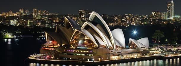 国外悉尼歌剧院背景banner背景