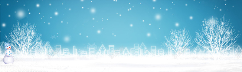 冰雪banner别境psd设计背景_新图网 https://ixintu.com 冰雪 大气 天空看过 海报banner 蓝色 雪景 飘雪