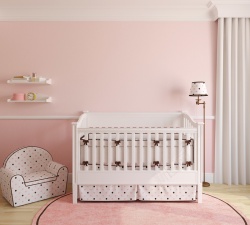 墙壁置物架婴儿房装修高清图片