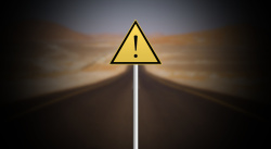 黄色小喷雾器道路警告海报高清图片