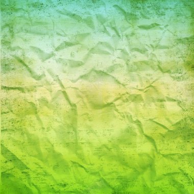 绿色褶皱纸张背景