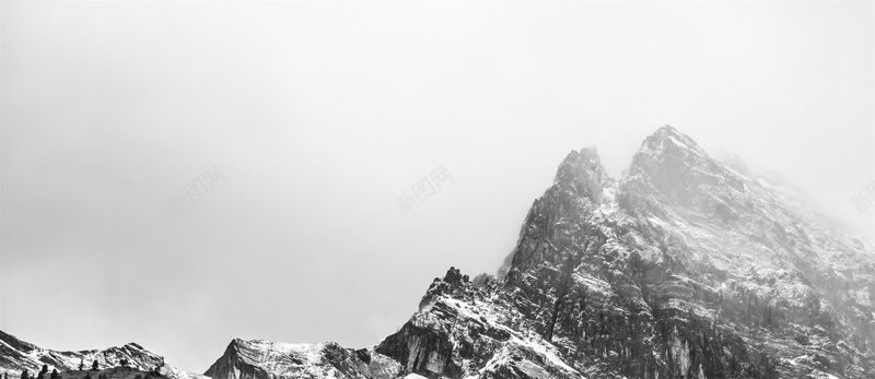 自然简约大气雪山背景摄影图片